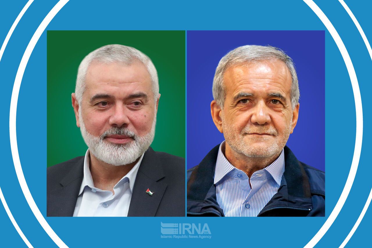 اسماعیل هنیه با پزشکیان تماس گرفت / قدردانی از رئیس جمهور منتخب ایران