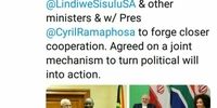 توافق ایران و آفریقای جنوبی بر روی یک سازوکار مشترک جهت گسترش روابط 2 کشور

