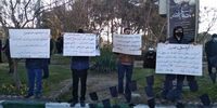 حمله همزمان به روحانی، لاریجانی در مراسم تشییع آیت الله مصباح +عکس

