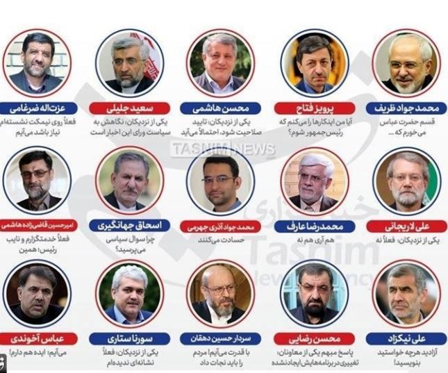 15+3 گزینه نامزدی ریاست جمهوری 1400 ایران+ اینفو