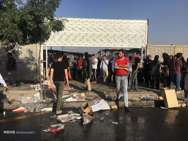 آتش‌سوزی در بازارچه دست‌فروشان کرج