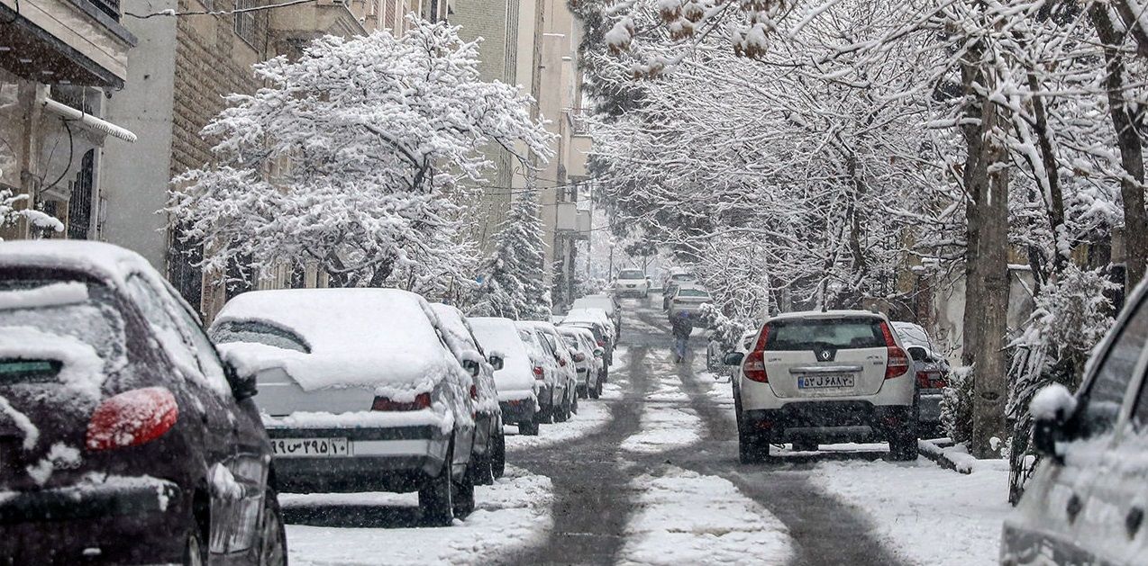 کولاک برف و یخبندان در راه تهران