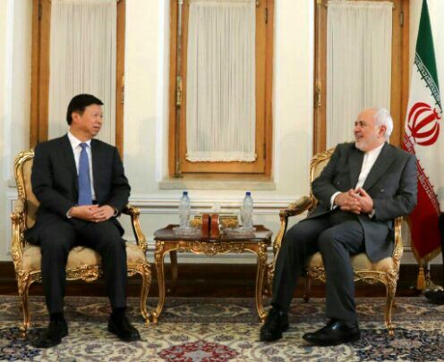 دیدار ظریف با وزیرخارجه حزب کمونیست چین