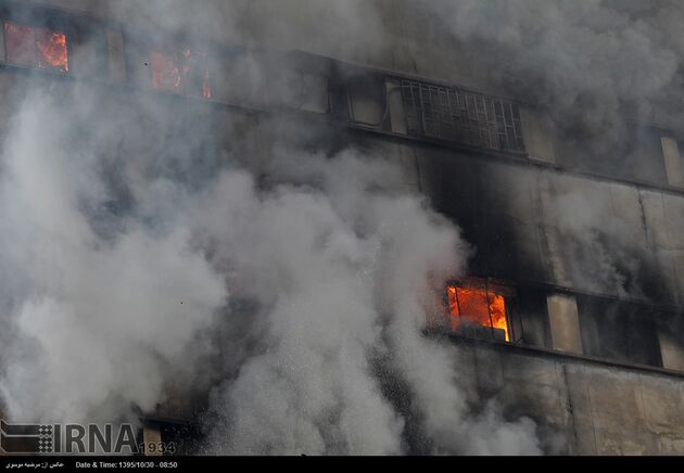 آتش سوزی در ساختمان پلاسکو تهران