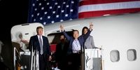 استقبال ترامپ و همسرش ملانیا از 3 زندانی آزاد شده از کره شمالی+عکس