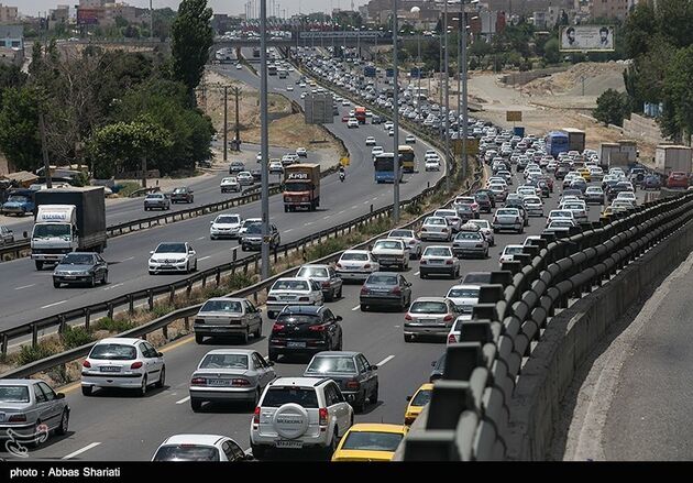 ترافیک سنگین در جاده چالوس و اتوبان قزوین