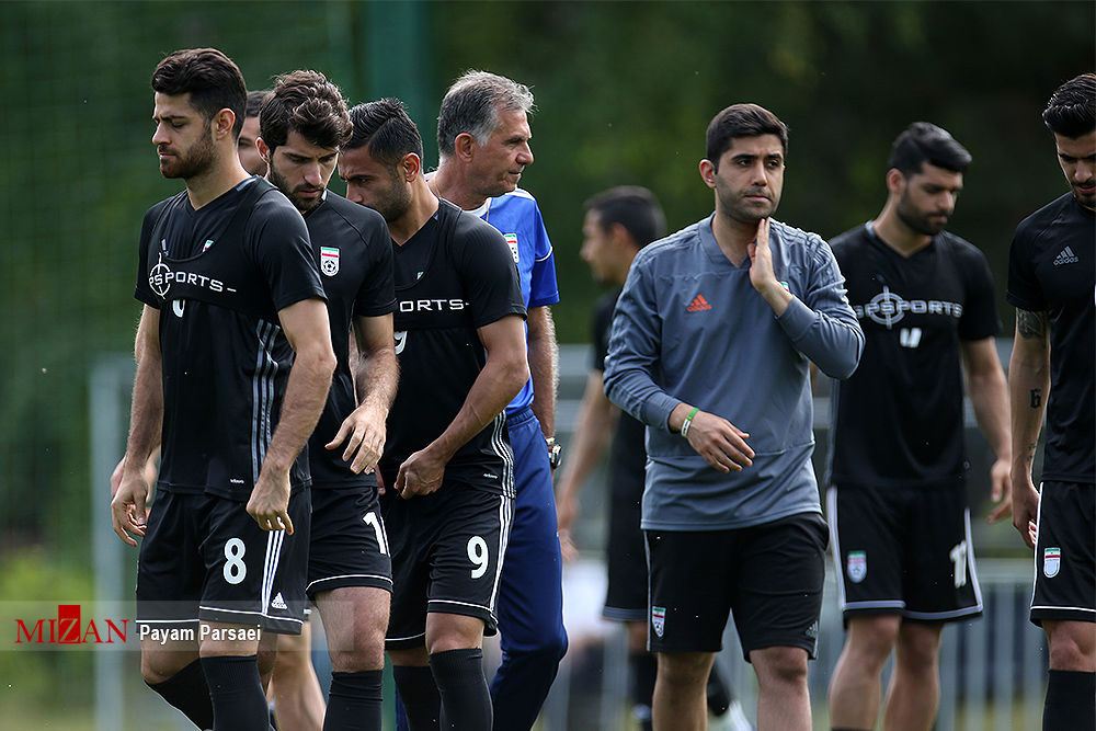 تمرین تیم ملی ایران قبل از بازی با پرتغال