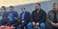 ژست‌های احمدی‌ نژاد در مراسم ختم خواهر رحیم مشایی + عکس

