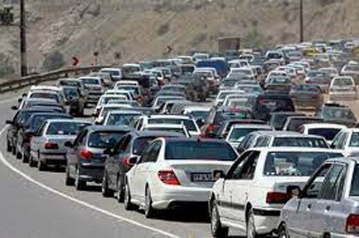 ترافیک سنگین در محور چالوس