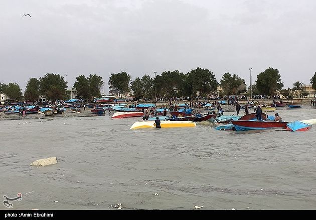 شبه سونامی در بندر دیر