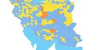 تازه ترین وضعیت رنگ‌بندی کرونایی در کشور