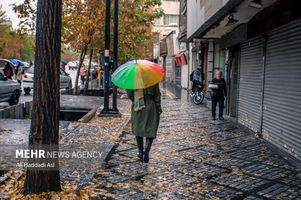 تصاویر| زیبایی های بارش باران پائیزی در پایتخت
