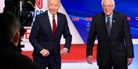 نخستین نبرد تن‌به‌تن پیرمردهای دموکرات| تصاویر مناظره انتخاباتی «جو بایدن» و «برنی سندرز»