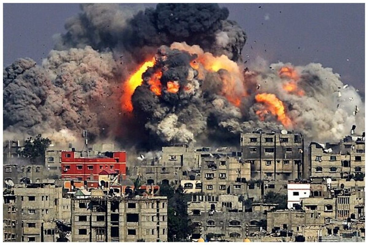 بمباران غزه در صبح آتش‌بس+ فیلم