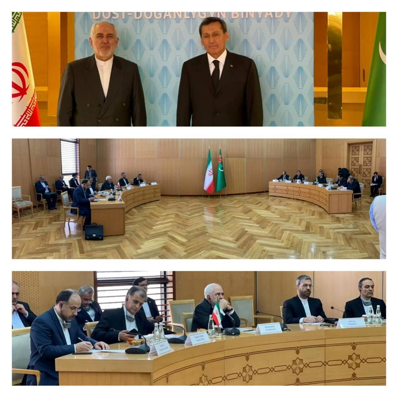 ظریف با همتای ترکمنستان خود دیدار کرد