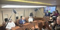 دیدار و گفتگوی «ترامپ» و «امیر قطر» در هواپیمای ایرفورس وان+فیلم