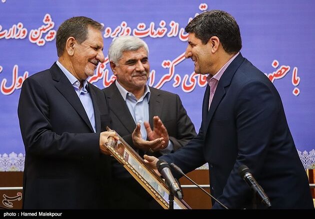 مراسم معارفه وزیر علوم با حضور اسحاق جهانگیری