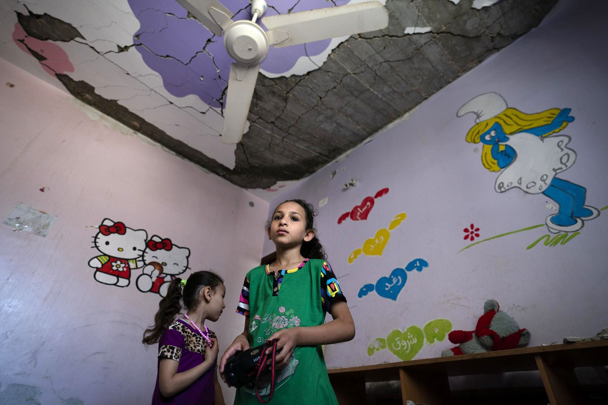تصاویر| اتاق های ویران شده کودکان در جنگ غزه 