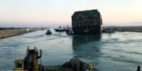کانال سوئز در آستانه بازگشایی/ کشتی گیر افتاده تکان خورد