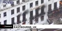 فیلم| زبانه‌های آتش در هتل بریتانیایی