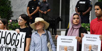 تجمع مقابل سفارت سعودی در واشنگتن