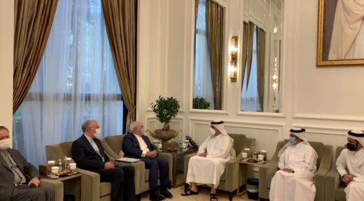 دیدار ظریف با وزیر امور خارجه قطر