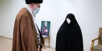 همسر سردار شهید سلیمانی در دیدار با رهبر معظم انقلاب + عکس