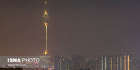 نمایی از آلودگی تهران در شب+تصاویر