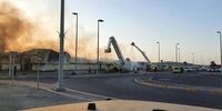حریق در بندر ابوظبی امارات