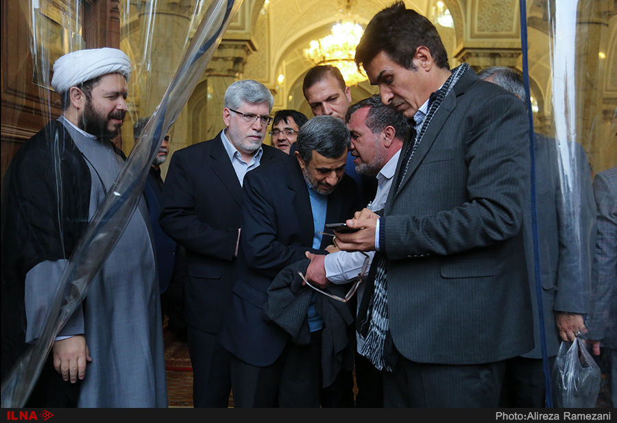 نخستین حضور خبری احمدی‎نژاد پس از اتهام‎زنی‎های اخیر + عکس