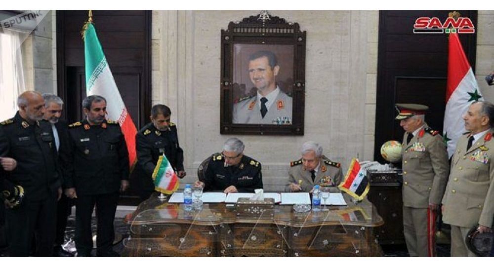 امضای توافقنامه همکاری نظامی بین سوریه و ایران 