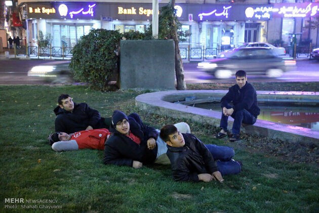 حال و هوای دیشب پس از زلزله تهران