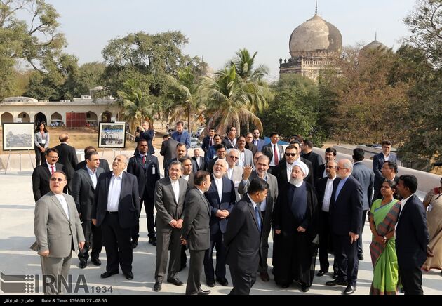 بازدید رییس جمهوری از آثار تاریخی حیدرآباد هند
