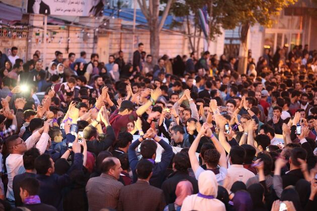 جشن و شادی مردم اردبیل برای پیروزی حسن روحانی