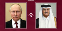رایزنی تلفنی امیر قطر و رئیس‌جمهور روسیه درباره تنش‌های منطقه‌ای