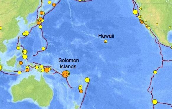 زلزله شدید ۶.۶ ریشتری در جزایر سلیمان