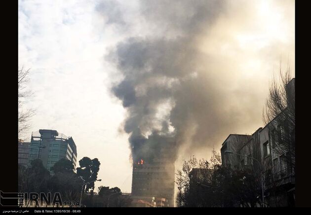 آتش سوزی در ساختمان پلاسکو تهران