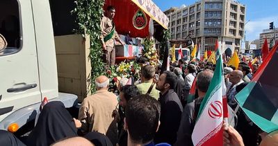 آغاز مراسم تشییع پیکر شهدای جنایت تروریستی به کنسولگری ایران 