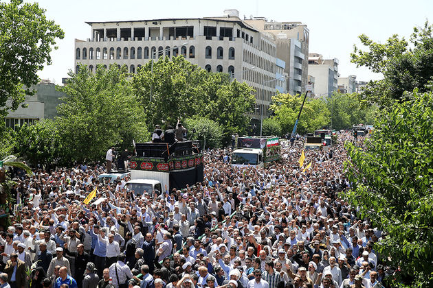 مراسم باشکوه تشییع پیکر شهدای حوادث تروریستی تهران
