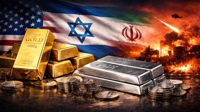 سقوط قیمت طلا و نقره پس از توقف حمله آمریکا به ایران | نفت کاهش یافت، فشار تورمی بر طلا کمتر شد