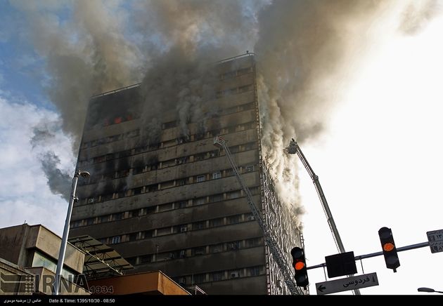 آتش سوزی در ساختمان پلاسکو تهران