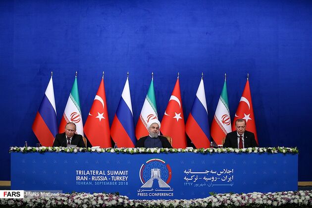 نشست سه‌جانبه تهران با حضور روحانی، پوتین و اردوغان