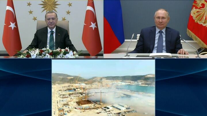 اعلام آغاز احداث بلوک سوم نیروگاه اتمی ترکیه از سوی پوتین و اردوغان