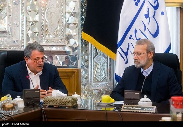 دیدار اعضای شورای شهر تهران با رئیس مجلس