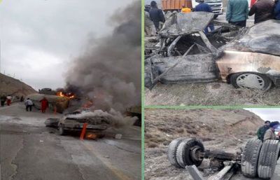 تصادف مرگبار سه خودرو در خراسان شمالی + تعداد زخمی‌ها و فوتی‌ها