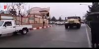حضور نفربرهای ارتش در خیابان‌های کرمانشاه+فیلم 

