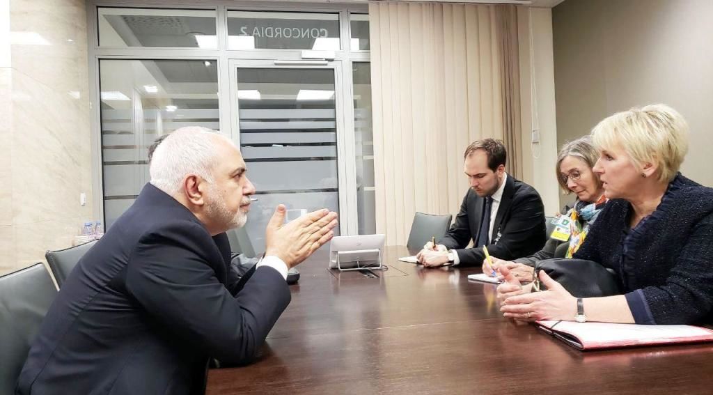 ظریف با وزیر خارجه سوئد دیدار کرد