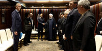 عکسی از دیدار روحانی و مکرون بعد از بیانیه سه کشور اروپایی علیه ایران