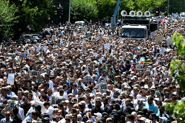 مراسم باشکوه تشییع پیکر شهدای حوادث تروریستی تهران