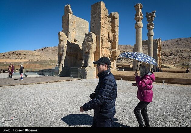 تخت جمشید پس از باران